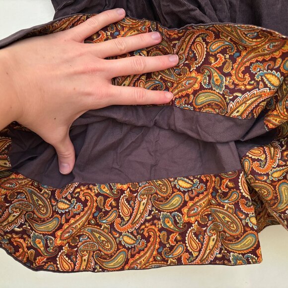 EDME & ESYLLTE purple corduroy midi skirt S 4 - Picture 5 of 7